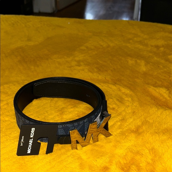 Michael Kors Other - Michael Kors Black and Grey with silver buckle size 34“ men’s belt